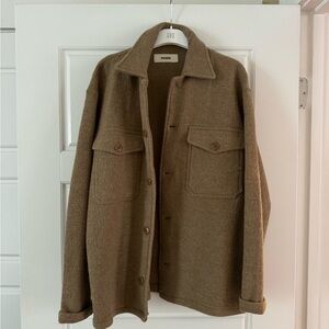 Buck mason womens felted wool field shirt, size S